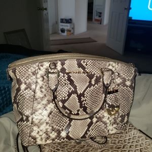 Snake skin Michael kore purse